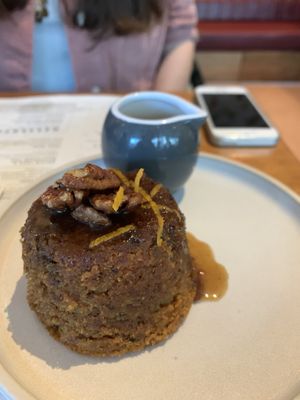 Pumpkin spice sticky toffee pudding  at Mildreds - Camden in North West London
