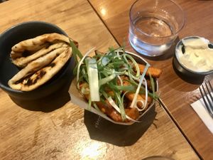 Paratha and fries at Mildreds - Camden in North West London