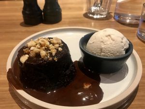 Hazelnut chocolate dessert  at Mildreds - Camden in North West London
