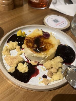 blueberry crème brûlée (delish)  at Mildreds - Camden in North West London