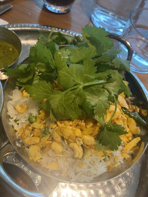 Rice with accompaniments   at Mildreds - Camden in North West London