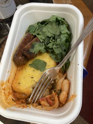 Vegan sausage beans n quinoa   at Mildreds - Camden in North West London