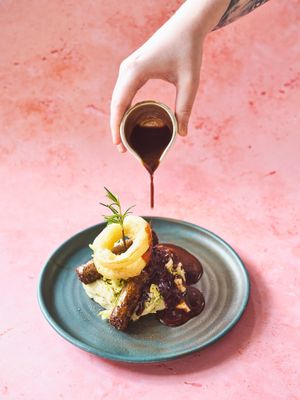 Cumberland sausage and mash at Mildreds - Camden in North West London