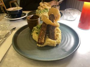 Cumberland sausage and mash   at Mildreds - Camden in North West London