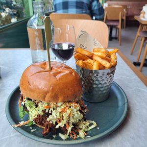 Hoi sin 'duck' burger at Mildreds - Camden in North West London