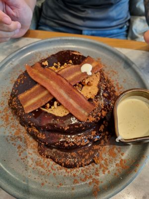 Hazelnut chocolate pancakes at Mildreds - Camden in North West London