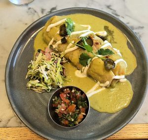 salsa verde burrito at Mildreds - Camden in North West London