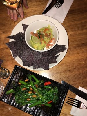 smashed avocado starter & broccoli starter  at Mildreds - Camden in North West London