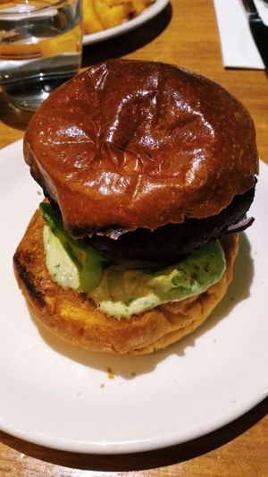 vegan Black Bean Burger at Mildreds - Camden in North West London