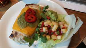 Burrito with cheese and pineapple salsa at Mildreds - Camden in North West London