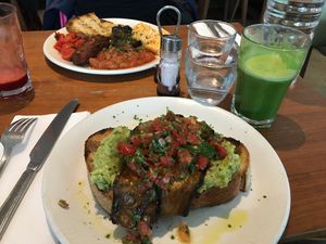 This toast was bigger than my head!!!  at Mildreds - Camden in North West London