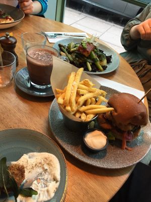 Burger and chips at Mildreds - Camden in North West London