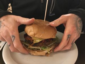 burger at Space Burger in Dusseldorf