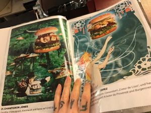 menu at Space Burger in Dusseldorf