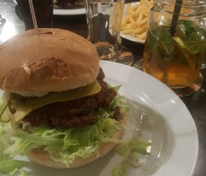 Classic vegan burger @ space burger at Space Burger in Dusseldorf