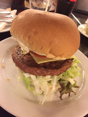 Vegan beyond meat burger at Space Burger in Dusseldorf