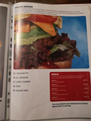 Vegan burger at Space Burger in Dusseldorf