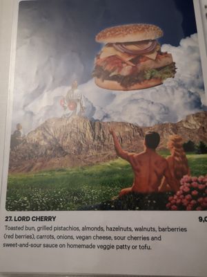 Vegan burger at Space Burger in Dusseldorf