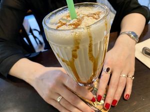 soy milk shake at Space Burger in Dusseldorf