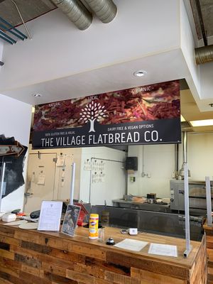 Small inside but warm😎  at The Village Flatbread Co. in Calgary