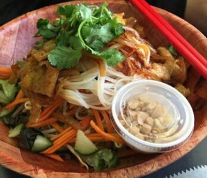 vermicelli salad with tofu and wendale sauce at Rush Hour Station in Bloomington