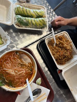 Anger Management/ Rush Hour Fried Rice / Summer Rolls  at Rush Hour Station in Bloomington