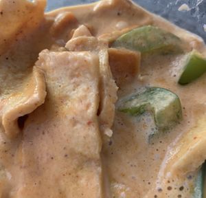 Curry with tofu! at Rush Hour Station in Bloomington