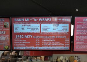 Menu at Rush Hour Station in Bloomington