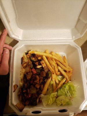 saksuka bowl (delicious, but a bit dry. dunno if they forgot a sauce or the pickles or something) at Anatolia in Bloomington