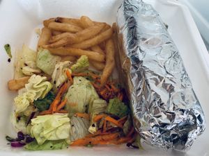 Vegan falafel wrap  at Anatolia in Bloomington