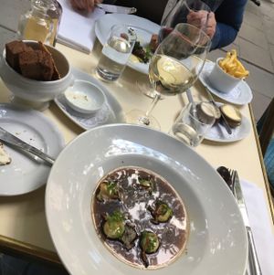 First dish at Brasserie Godot in Stockholm