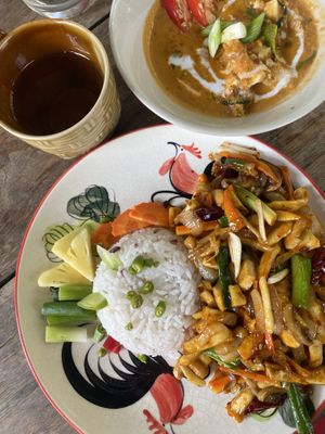 Tofu cashew stir fry  at Thai Farm Cooking School in Chiang Mai