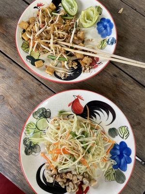 Papaya salad  at Thai Farm Cooking School in Chiang Mai