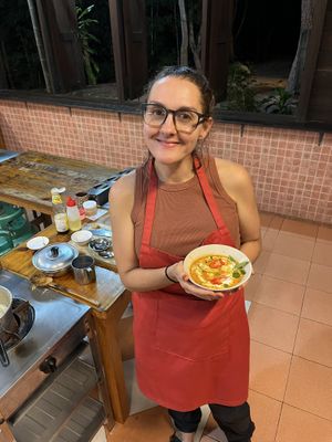 Red curry!  at Thai Farm Cooking School in Chiang Mai
