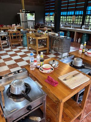 Kitchen  at Thai Farm Cooking School in Chiang Mai