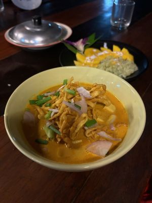 Khao soi  at Thai Farm Cooking School in Chiang Mai