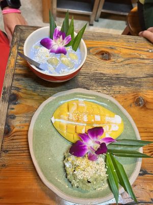 Deserts we made   at Thai Farm Cooking School in Chiang Mai