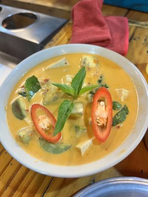 Red curry we made   at Thai Farm Cooking School in Chiang Mai