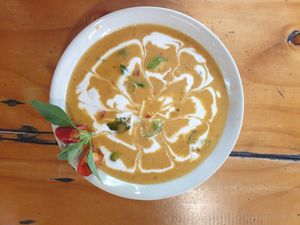 Red curry at Thai Farm Cooking School in Chiang Mai