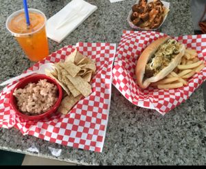 vegan spread  at Simon's Hot Dogs in Scottsdale