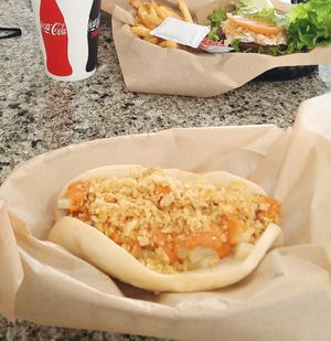 Columbian hot dog 😍 #Veganuary at Simon's Hot Dogs in Scottsdale