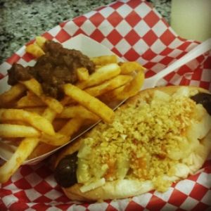 The Columbian and Chili Fries at Simon's Hot Dogs in Scottsdale