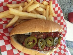 The Sonoran Cousin at Simon's Hot Dogs in Scottsdale