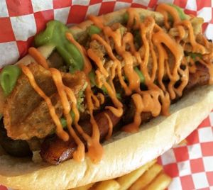 Bandeja Paisa (not on regular menu) at Simon's Hot Dogs in Scottsdale