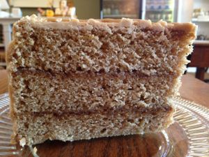 vegan caramel cake at Tipple and Rose Tea Parlor and Apothecary in Atlanta