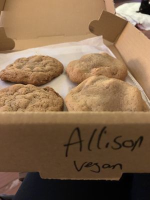 Vegan sugar cookies with waffle cone pieces, pretzels and graham crackers!   at Baked of Bloomington in Bloomington