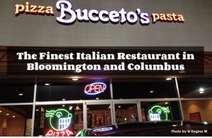 Outside  at Bucceto's in Bloomington