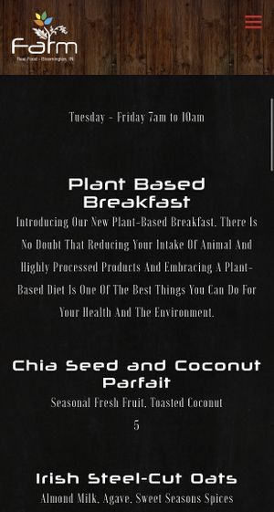 New plant-based breakfast at FARMbloomington in Bloomington