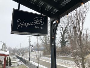 A wintry day on the B-Line Trail. at Hopscotch Coffee in Bloomington