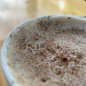 Chai latte with oat milk! at Hopscotch Coffee in Bloomington